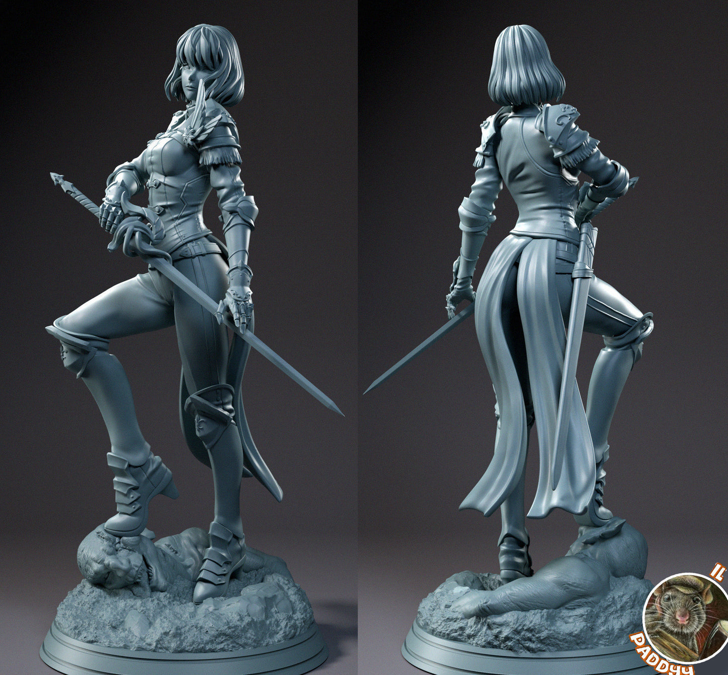 Dancing Aura Knight 3d Printed Resin Garage Kit - Unassembled, Unpainted - approx 1:6 Scale