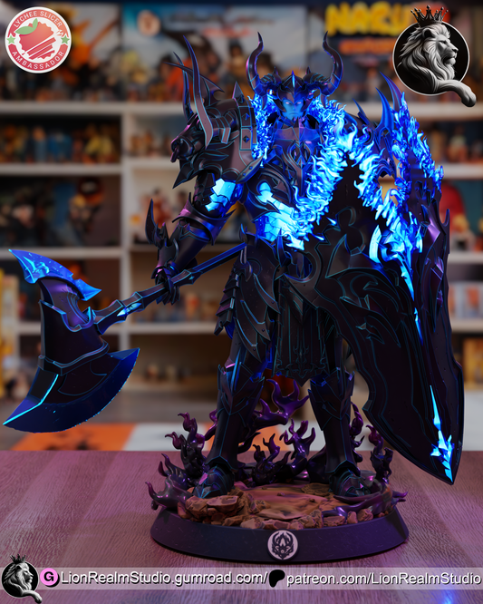 Defensive Commander Shadow Knight Lion Realm 3d Printed Resin Garage Kit - Unassembled, Unpainted - approx 1:6 Scale