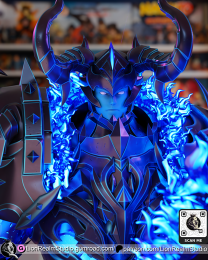 Defensive Commander Shadow Knight Lion Realm 3d Printed Resin Garage Kit - Unassembled, Unpainted - approx 1:6 Scale