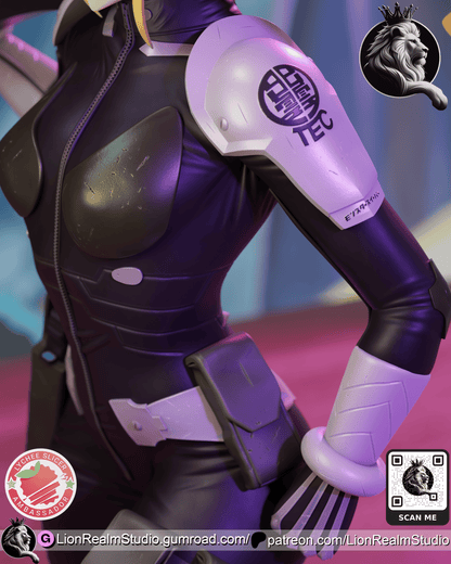 Monster Hunting Daddy's Girl Lion Realm 3d Printed Resin Garage Kit - Unassembled, Unpainted - approx 1:6 Scale