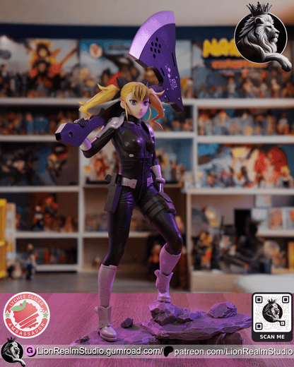 Monster Hunting Daddy's Girl Lion Realm 3d Printed Resin Garage Kit - Unassembled, Unpainted - approx 1:6 Scale