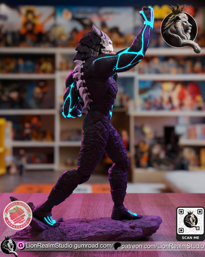 Ah! I Turn into a Monster Defender Old Dude Lion Realm 3d Printed Resin Garage Kit - Unassembled, Unpainted - approx 1:6 Scale