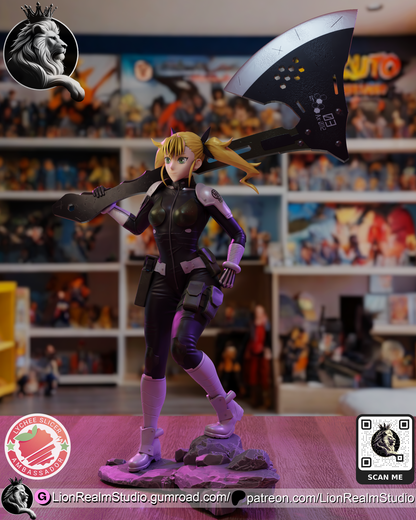 Monster Hunting Daddy's Girl Lion Realm 3d Printed Resin Garage Kit - Unassembled, Unpainted - approx 1:6 Scale