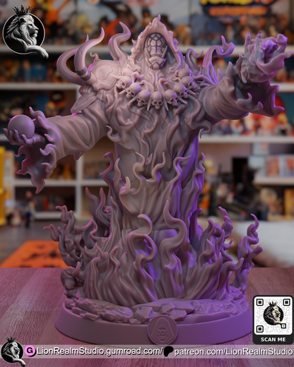 Shadow Ogre Shaman Summon Lion Realm 3d Printed Resin Garage Kit - Unassembled, Unpainted - approx 1:6 Scale