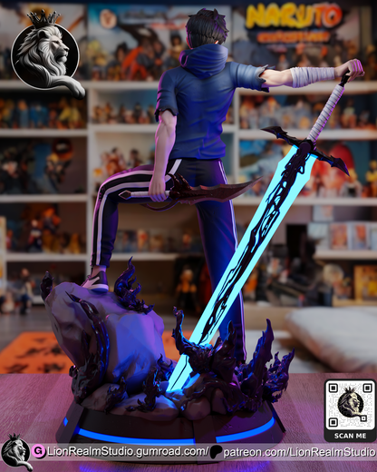 Assassin Summoner with Knives and Shadow Sword Lion Realm 3d Printed Resin Garage Kit - Unassembled, Unpainted - approx 1:6 Scale