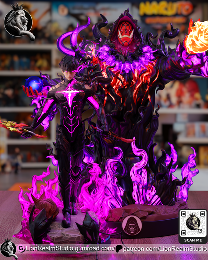 Shadow Ogre Shaman Summon Lion Realm 3d Printed Resin Garage Kit - Unassembled, Unpainted - approx 1:6 Scale