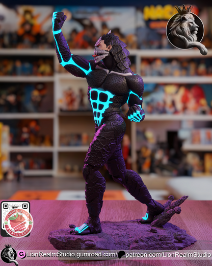 Ah! I Turn into a Monster Defender Old Dude Lion Realm 3d Printed Resin Garage Kit - Unassembled, Unpainted - approx 1:6 Scale