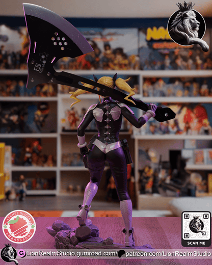 Monster Hunting Daddy's Girl Lion Realm 3d Printed Resin Garage Kit - Unassembled, Unpainted - approx 1:6 Scale