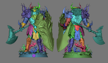 Defensive Commander Shadow Knight Lion Realm 3d Printed Resin Garage Kit - Unassembled, Unpainted - approx 1:6 Scale