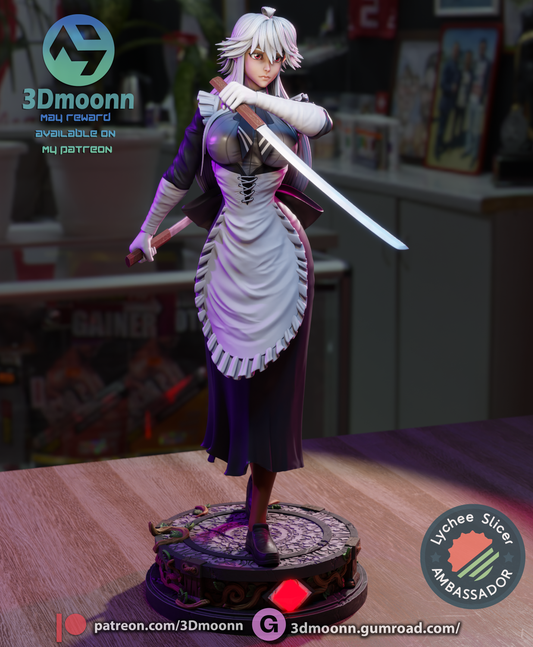 Battle Maid Elf Girlfriend Afraid of Dragons 3d Printed Resin Garage Kit - Unassembled, Unpainted - approx 1:6 Scale