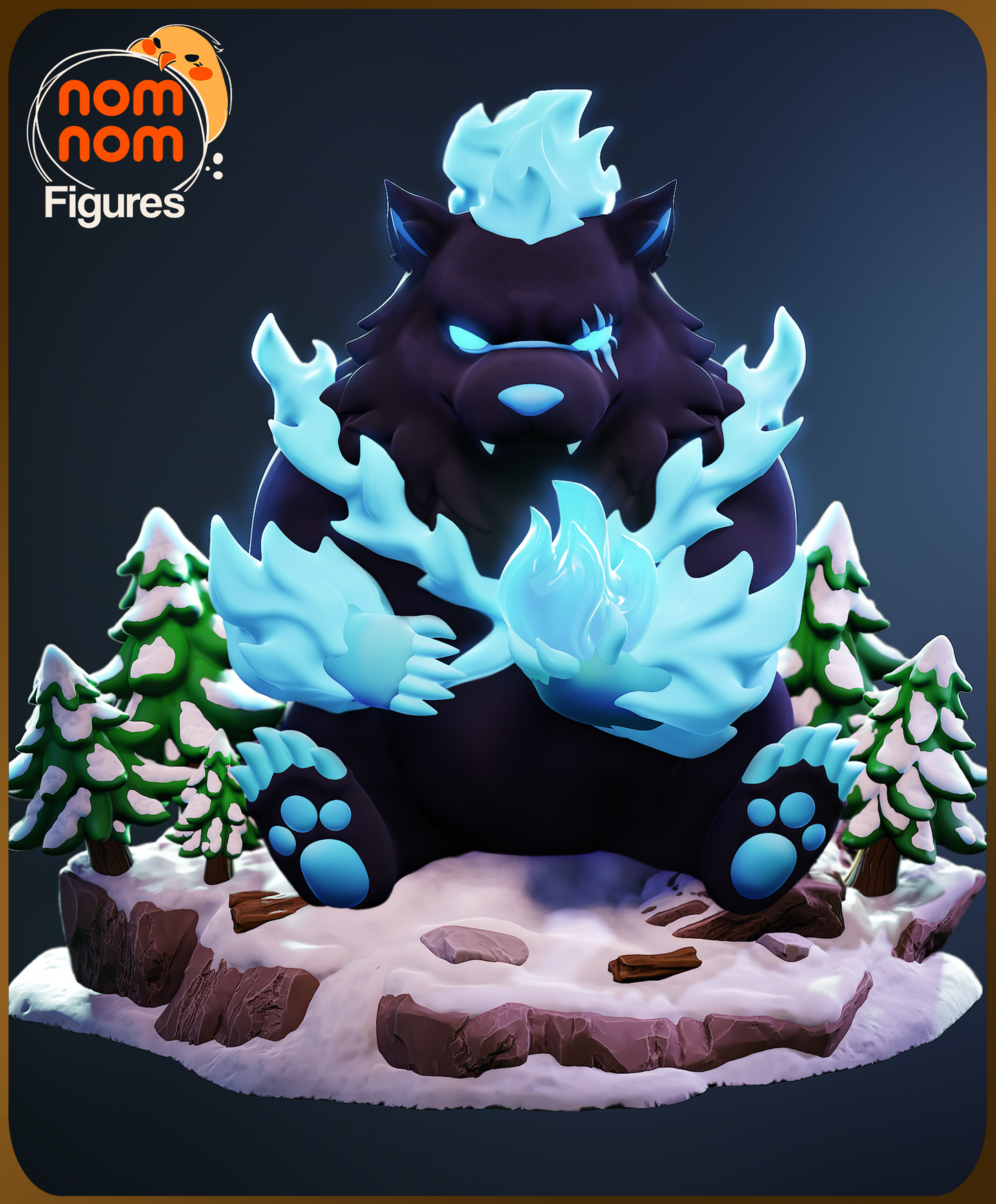 Shadow Snow Bear Summon - 3d Resin Printed Garage Kit - Unassembled, Unpainted