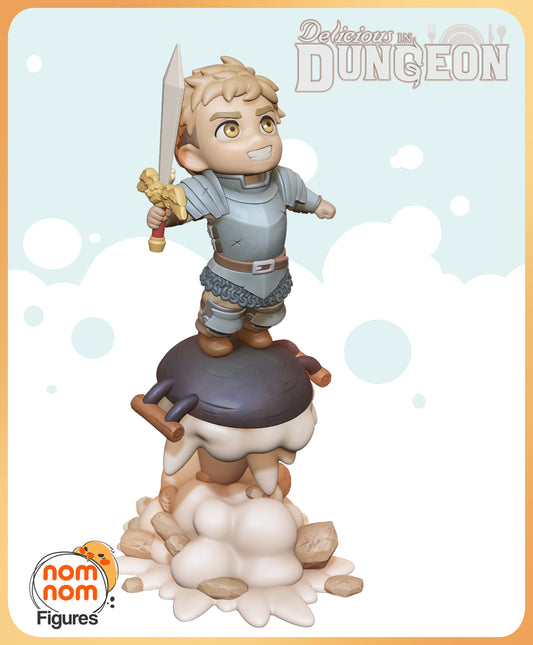 Chibi Dungeon Knight on Monster Food Pile - 3d Printed Resin Garage Kit - Unassembled, Unpainted