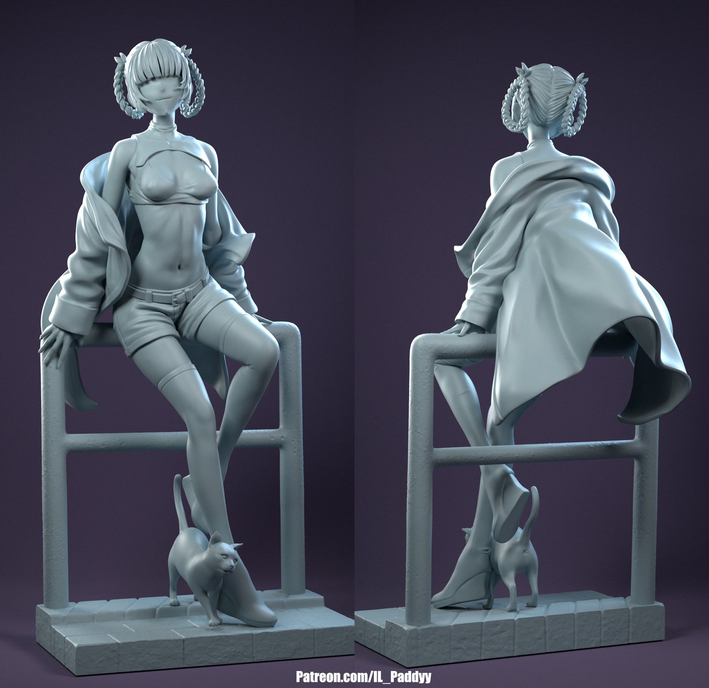 Vampire Massage Therapist of the Night with Interchangeable Parts for Customization3d Printed Resin Garage Kit - Unassembled, Unpainted - approx 1:6 Scale