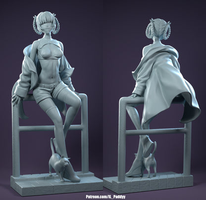 Vampire Massage Therapist of the Night with Interchangeable Parts for Customization3d Printed Resin Garage Kit - Unassembled, Unpainted - approx 1:6 Scale