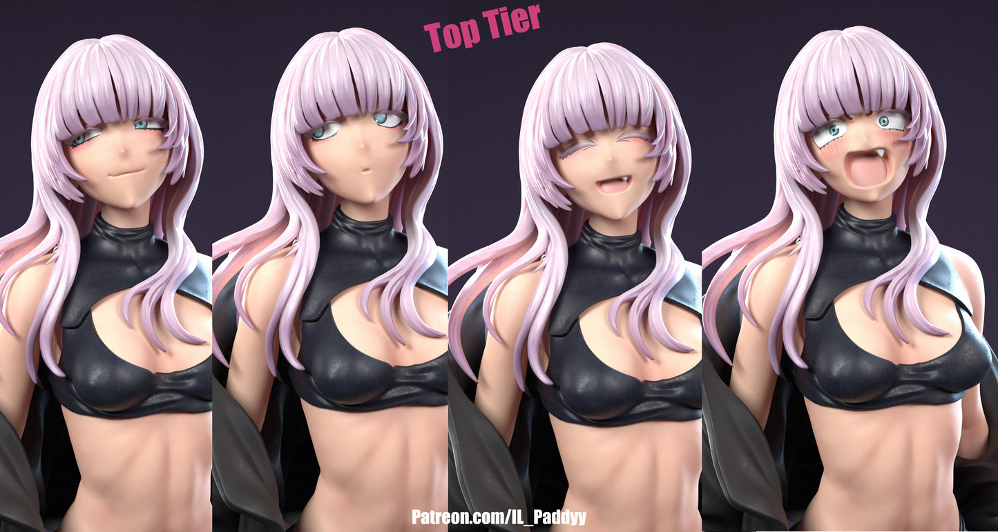 Vampire Massage Therapist of the Night with Interchangeable Parts for Customization3d Printed Resin Garage Kit - Unassembled, Unpainted - approx 1:6 Scale