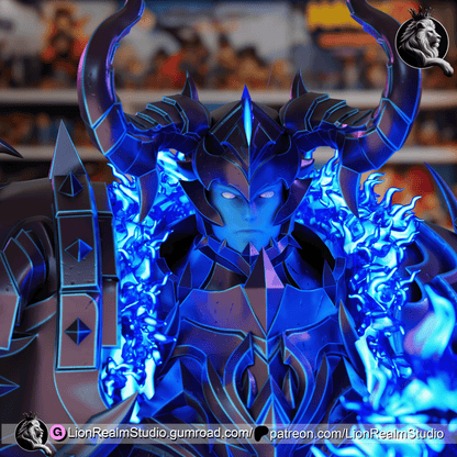 Defensive Commander Shadow Knight Lion Realm 3d Printed Resin Garage Kit - Unassembled, Unpainted - approx 1:6 Scale