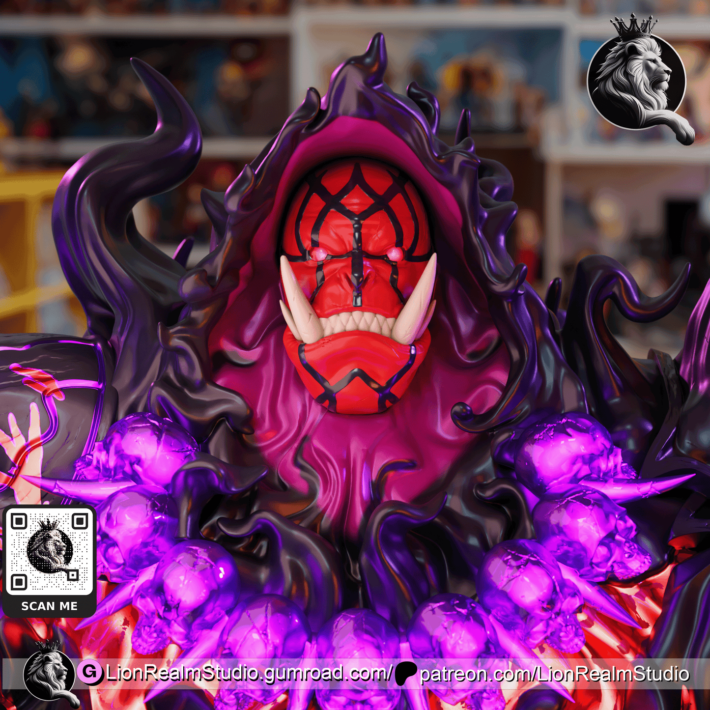 Shadow Ogre Shaman Summon Lion Realm 3d Printed Resin Garage Kit - Unassembled, Unpainted - approx 1:6 Scale