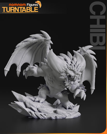 Chibi Spiky Dragon Figure - 3D Printed Resin Garage Kit - Unassembled, Unprimed, Unpainted