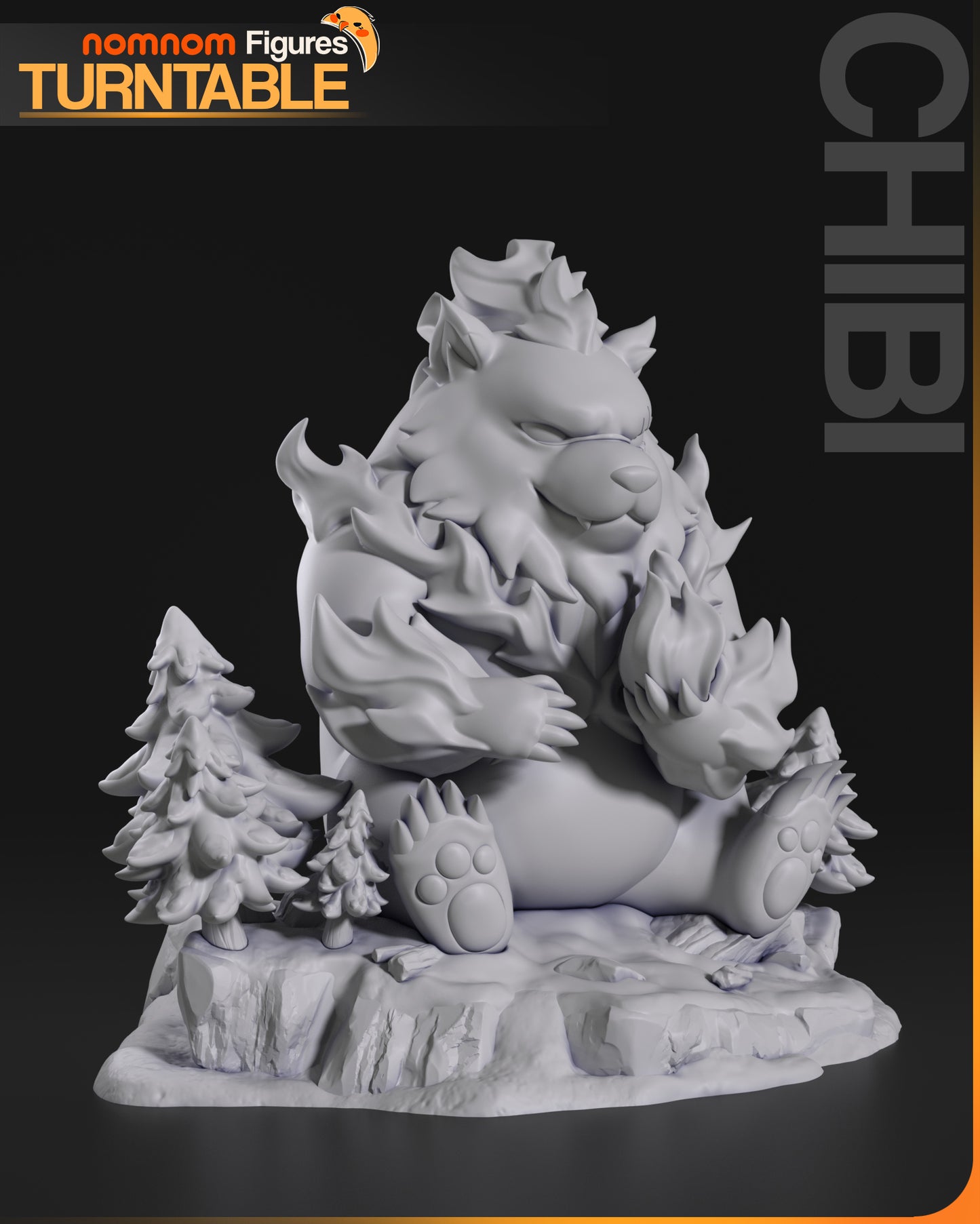 Shadow Snow Bear Summon - 3d Resin Printed Garage Kit - Unassembled, Unpainted