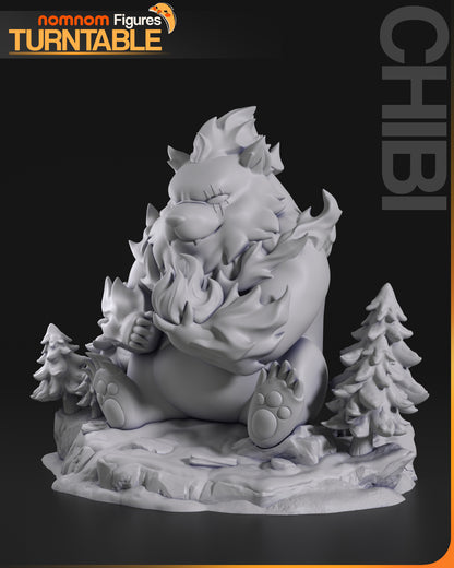 Shadow Snow Bear Summon - 3d Resin Printed Garage Kit - Unassembled, Unpainted