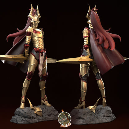 Infatuated Dark Elf Warrior Princess 3d Printed Resin Garage Kit - Unassembled, Unpainted - approx 1:6 Scale