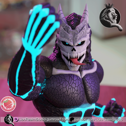 Ah! I Turn into a Monster Defender Old Dude Lion Realm 3d Printed Resin Garage Kit - Unassembled, Unpainted - approx 1:6 Scale